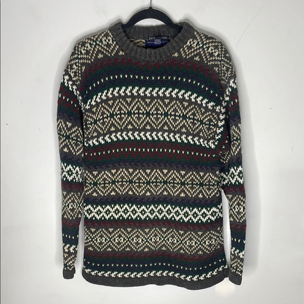 ABERCROMBIE & FITCH The Big Sweater Fair Isle Sweater - Multicolor Size Small